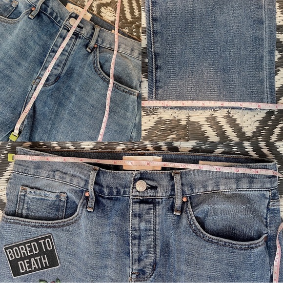 PACSUN NWOT Distressed Jeans With Patches - Picture 15 of 16